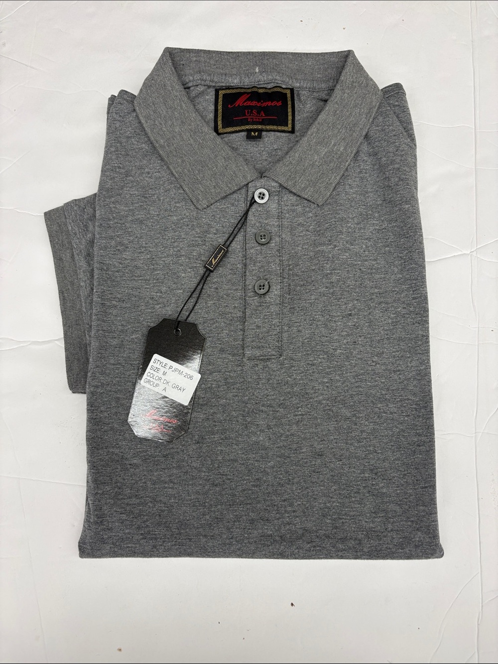 Maximos Men's Heather Gray Polo Shirt